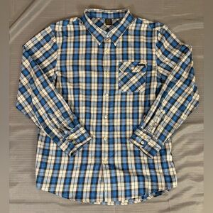 Oakley Blue Plaid Button Up Shirt XL Long Sleeve Casual